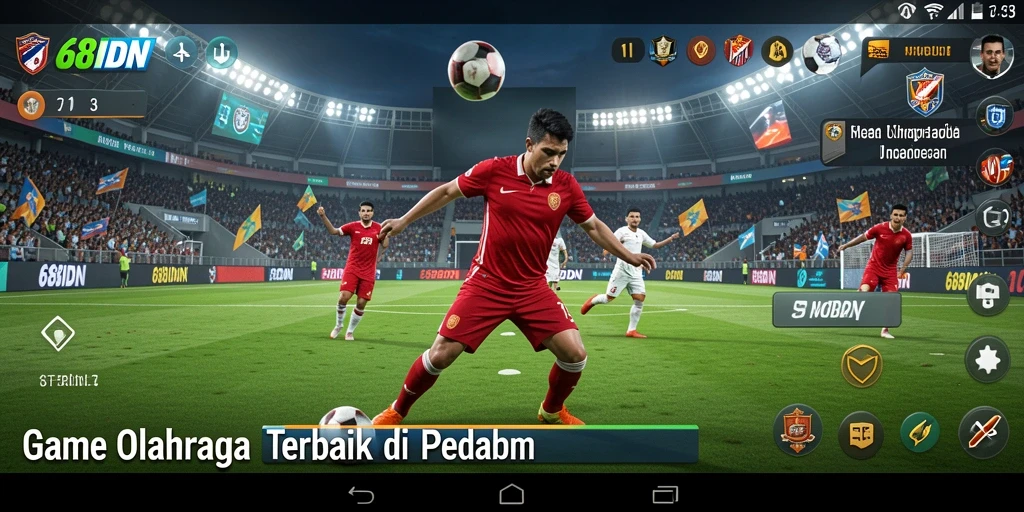 Screenshot menunjukkan momen seru dalam gameplay olahraga.