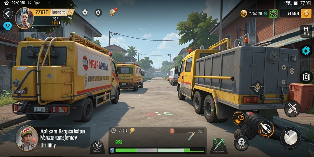 Tampilan utama 77RT dengan berbagai fitur Utility yang menarik.