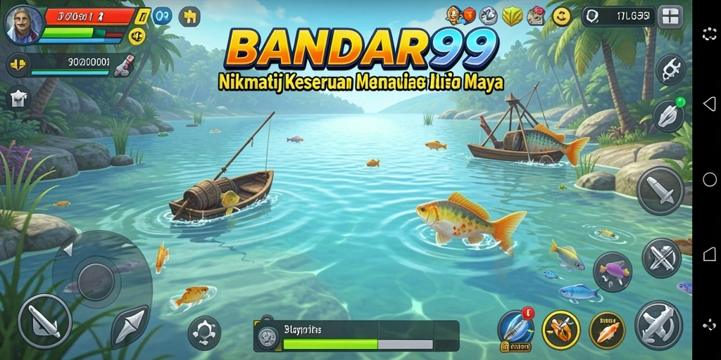 Tampilan gameplay memancing yang seru dan realistis di BANDAR99.