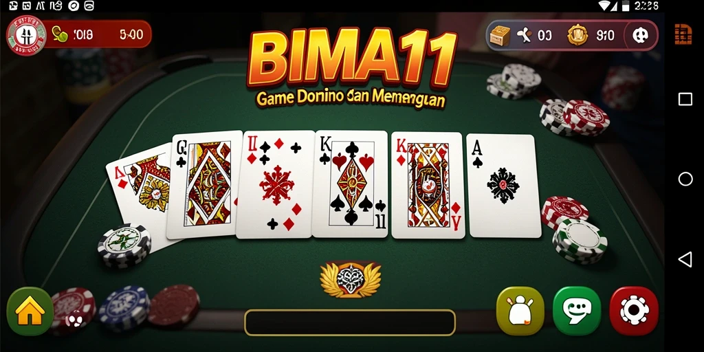 Tangkapan layar utama menunjukkan permainan Domino yang menegangkan.