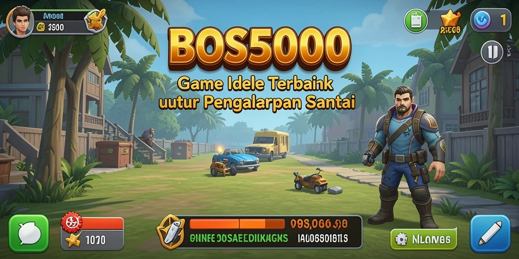 Tampilan gameplay BOS5000 yang menarik dengan elemen Idle yang simpel.