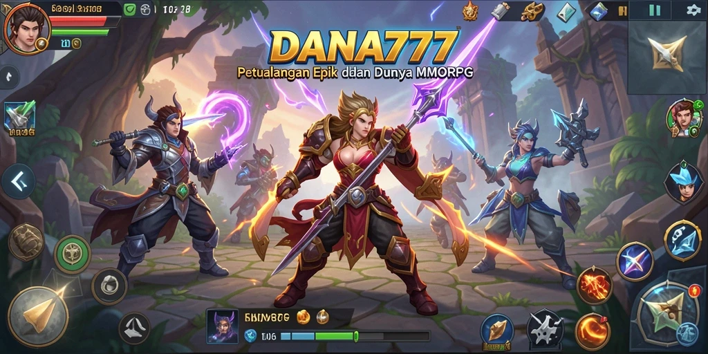 Screenshot gameplay DANA777 yang menunjukkan pertarungan epik antar pemain.