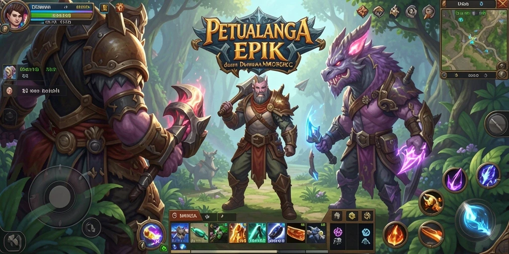Tangkapan layar menampilkan pertarungan mendebarkan dalam game MMORPG DEWANUSA.