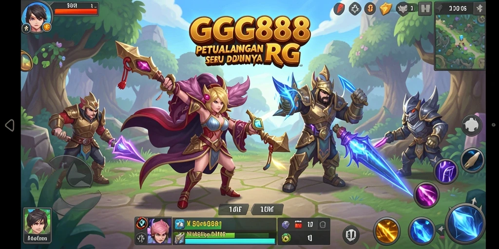 Tampilan seru gameplay RPG dalam GGG888 yang penuh aksi.