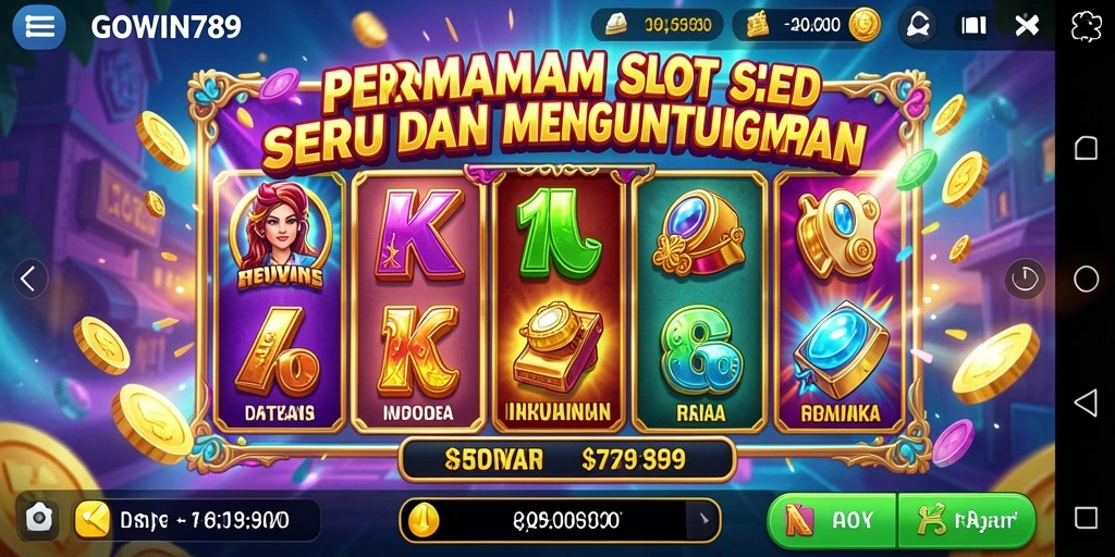 Tampilan utama permainan Slot GOWIN789 dengan berbagai pilihan mesin.