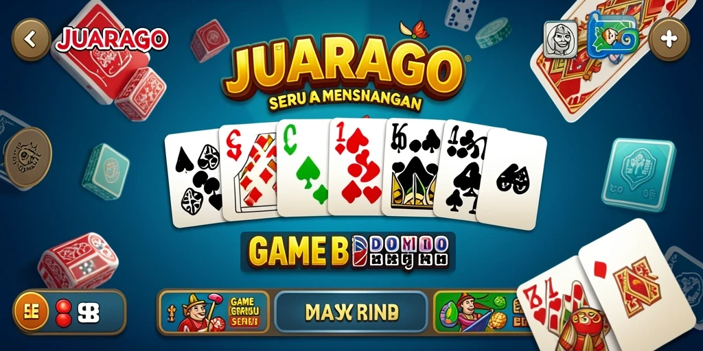 Screenshot gameplay JUARAGO yang menunjukkan aksi seru dalam permainan Domino.