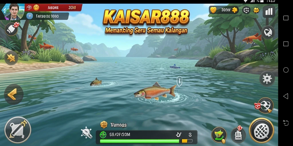 Tampilan menawan dari gameplay KAISAR888 yang menampilkan suasana memancing.