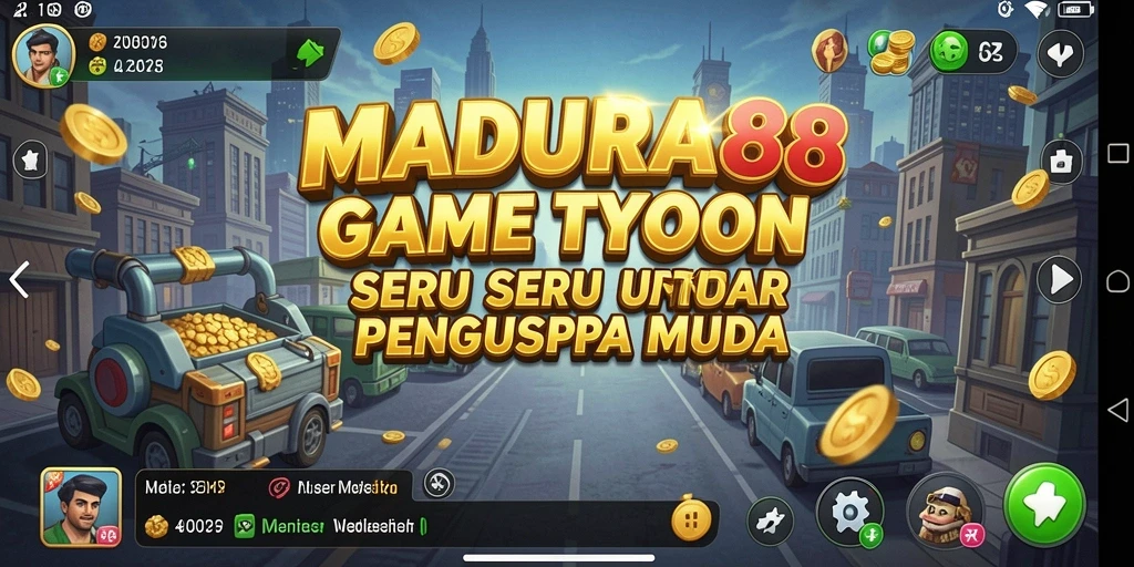 Screenshot utama MADURA88 menampilkan momen seru dalam mengelola bisnis.