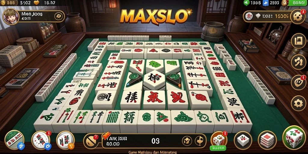 Screenshot gameplay <strong>MAXSLOT</strong> menampilkan tantangan Mahjong yang mendebarkan.