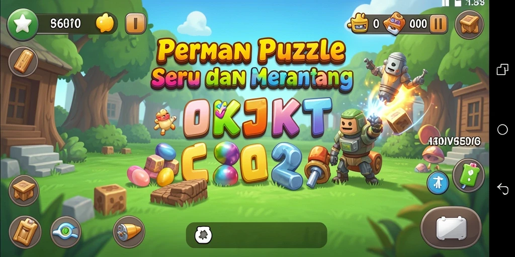 Tangkapan layar fitur gameplay menyenangkan di OKJKT.