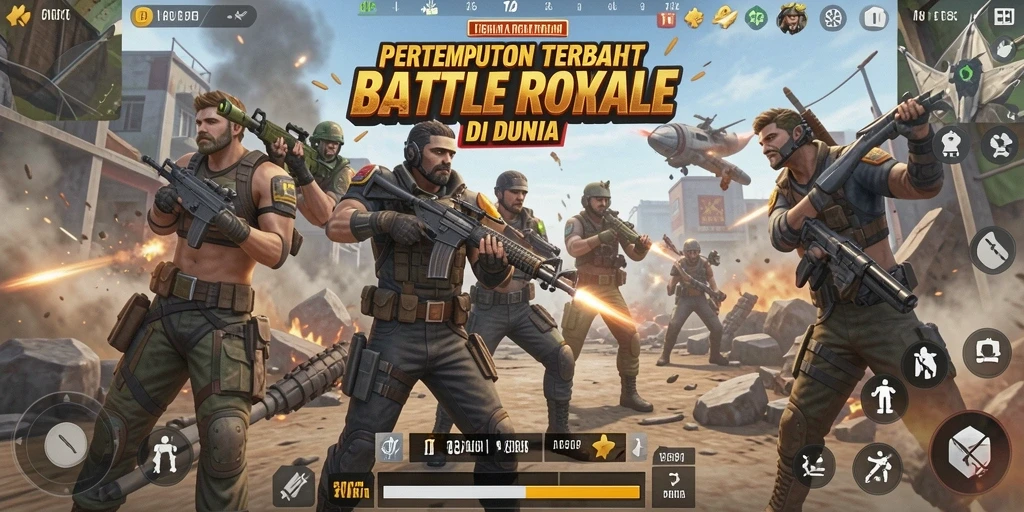Tampilan gameplay T6 yang menegangkan dalam arena Battle Royale.