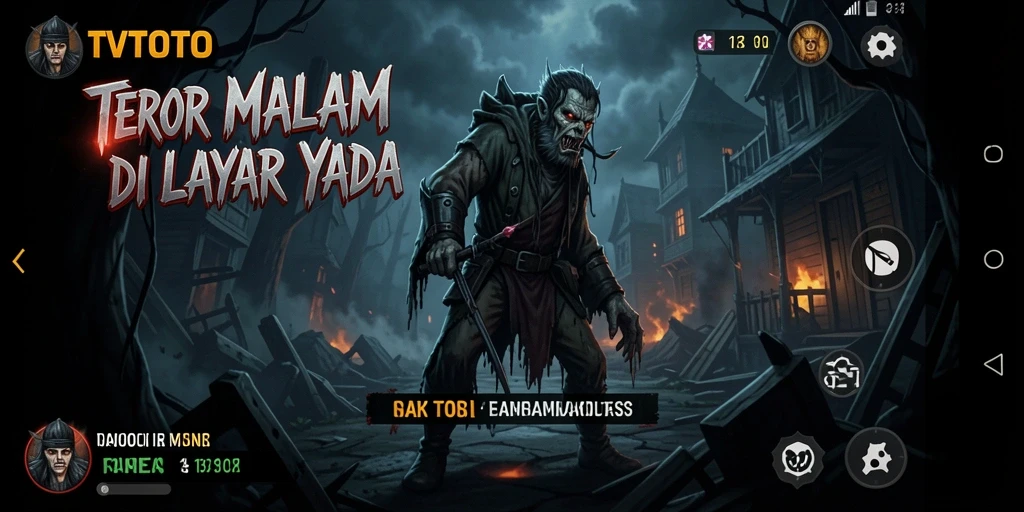 Tangkapan layar menampilkan karakter utama yang terjebak dalam kegelapan menyeramkan.