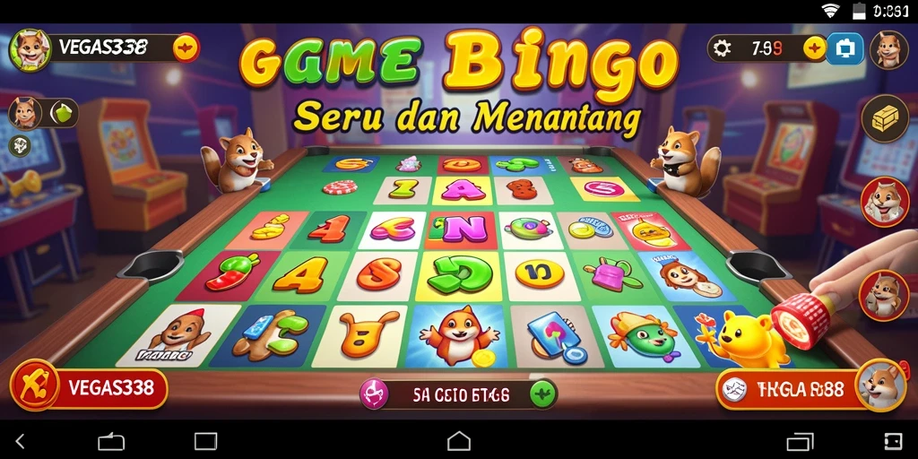 Screenshot utama VEGAS338 menampilkan gameplay seru dalam Bingo.